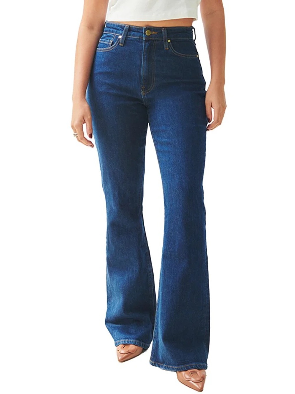 Nelle Atelier High Rise Flare Jeans Petite